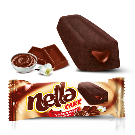 Nella Chocolate Sauce Filled Cake Cocoa 